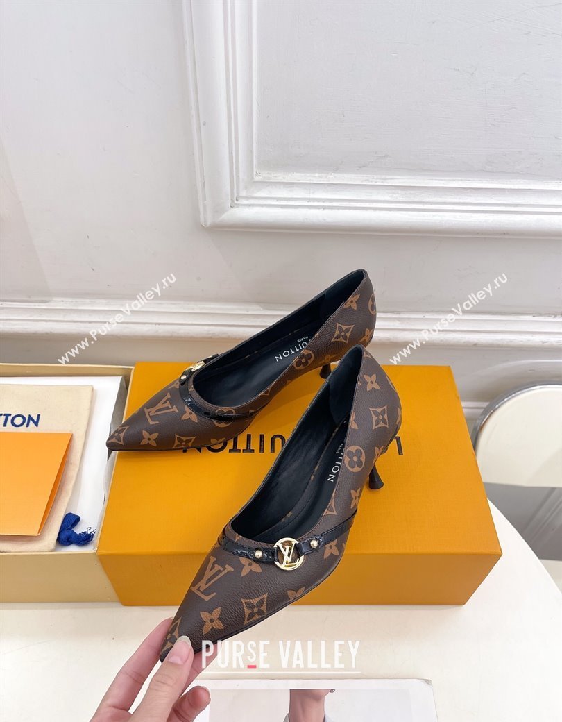 Louis Vuitton 6AM Pumps 5.5cm in Monogram Canvas 2025 (MD-250222015)