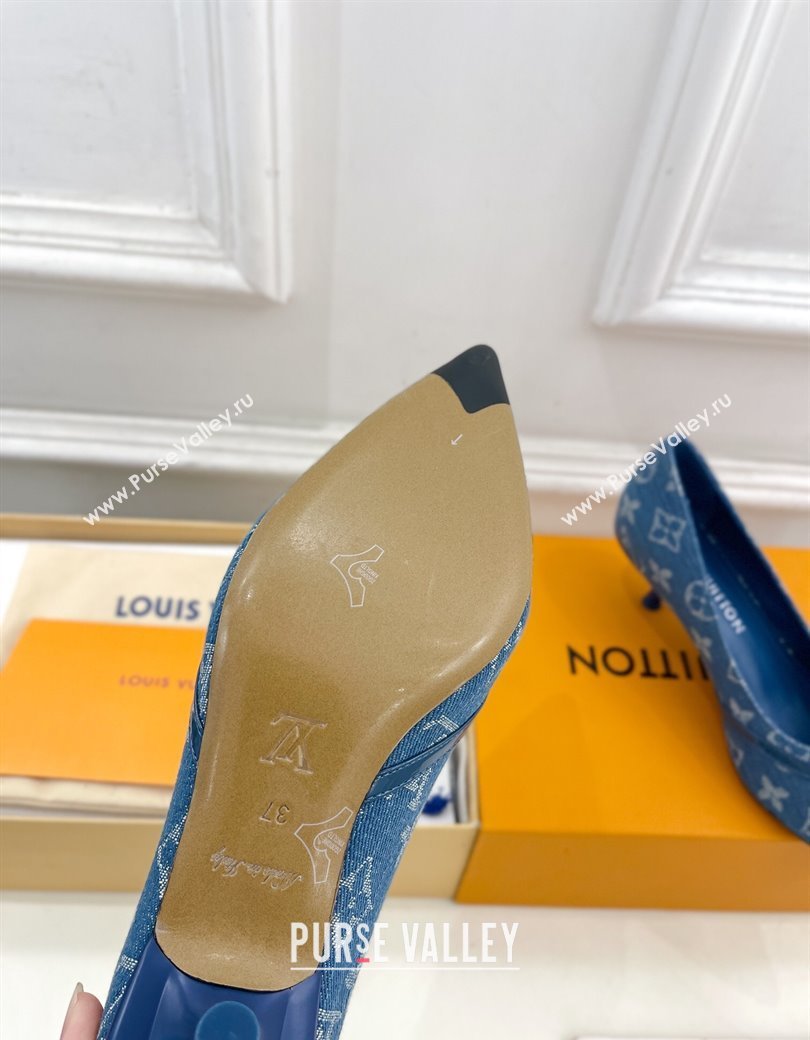 Louis Vuitton 6AM Pumps 5.5cm in Blue Denim 2025 (MD-250222016)