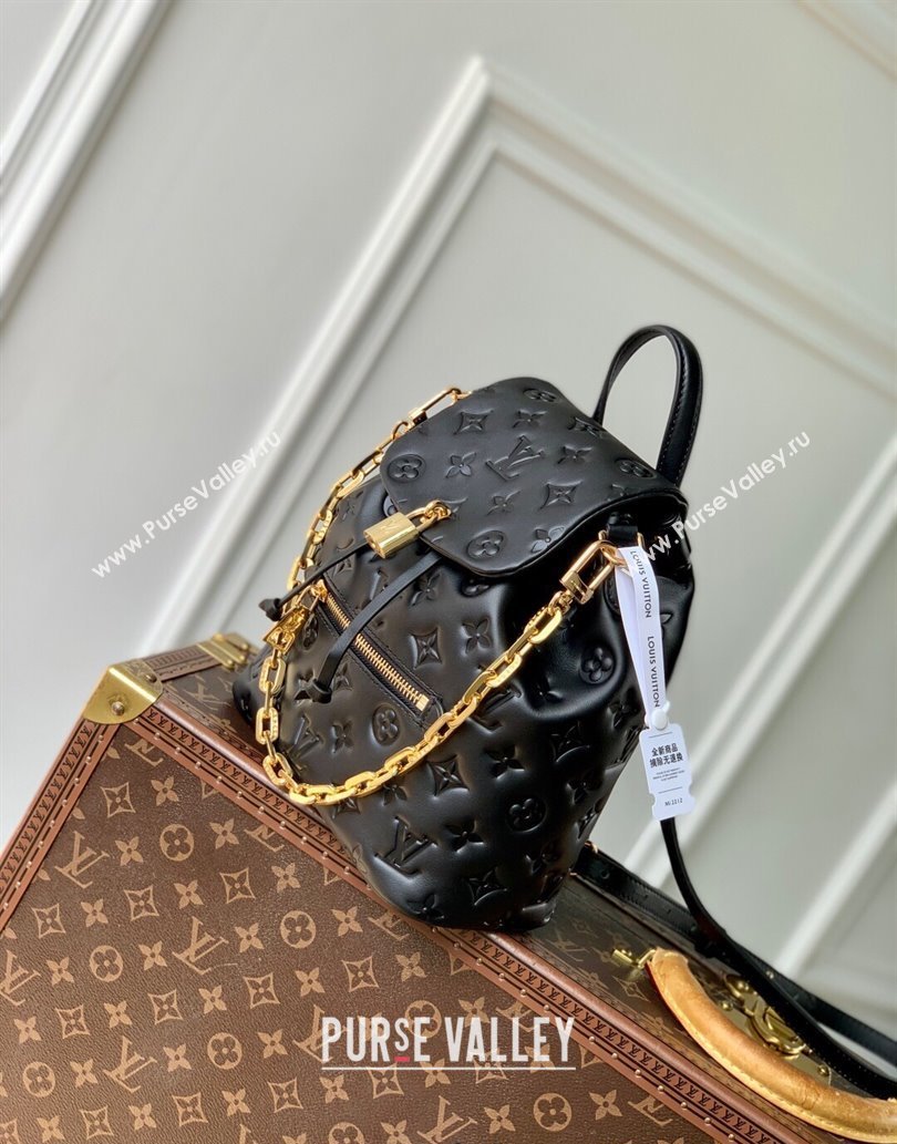 Louis Vuitton Coussin Backpack PM Bag M13357 Monogram Lambskin Leather Black 2025 (KI-250524016)