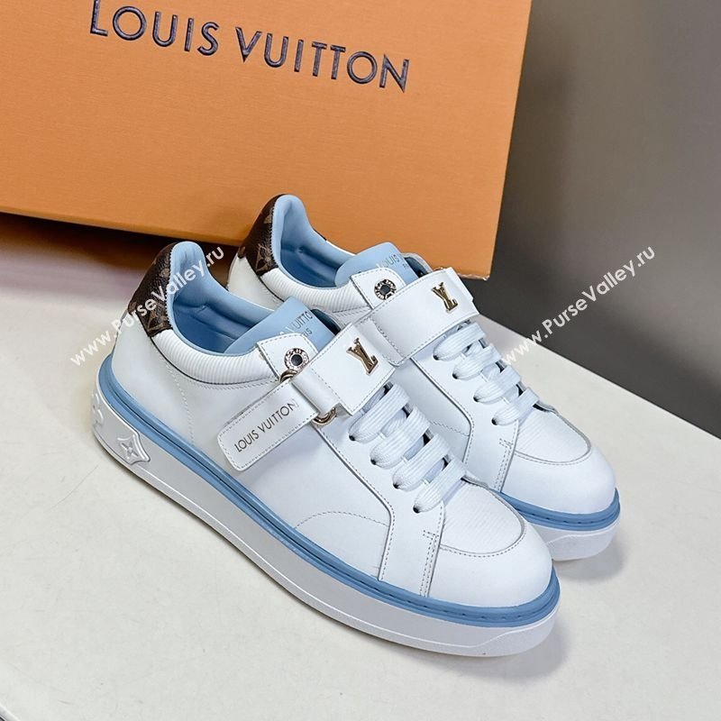 Louis Vuitton Time Out Sneakers in White Leather with Strap Buckle 2025 LV042203 (MD-250422090)