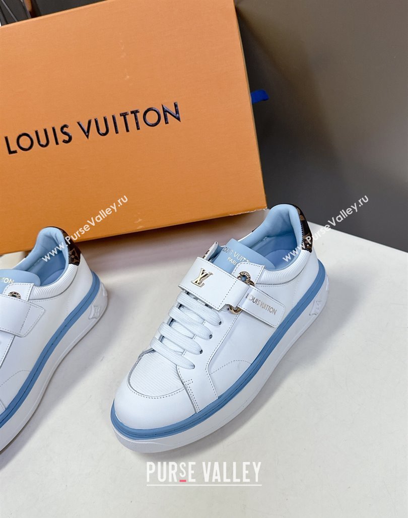 Louis Vuitton Time Out Sneakers in White Leather with Strap Buckle 2025 LV042203 (MD-250422090)