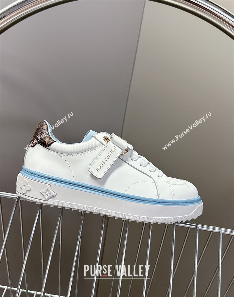 Louis Vuitton Time Out Sneakers in White Leather with Strap Buckle 2025 LV042203 (MD-250422090)