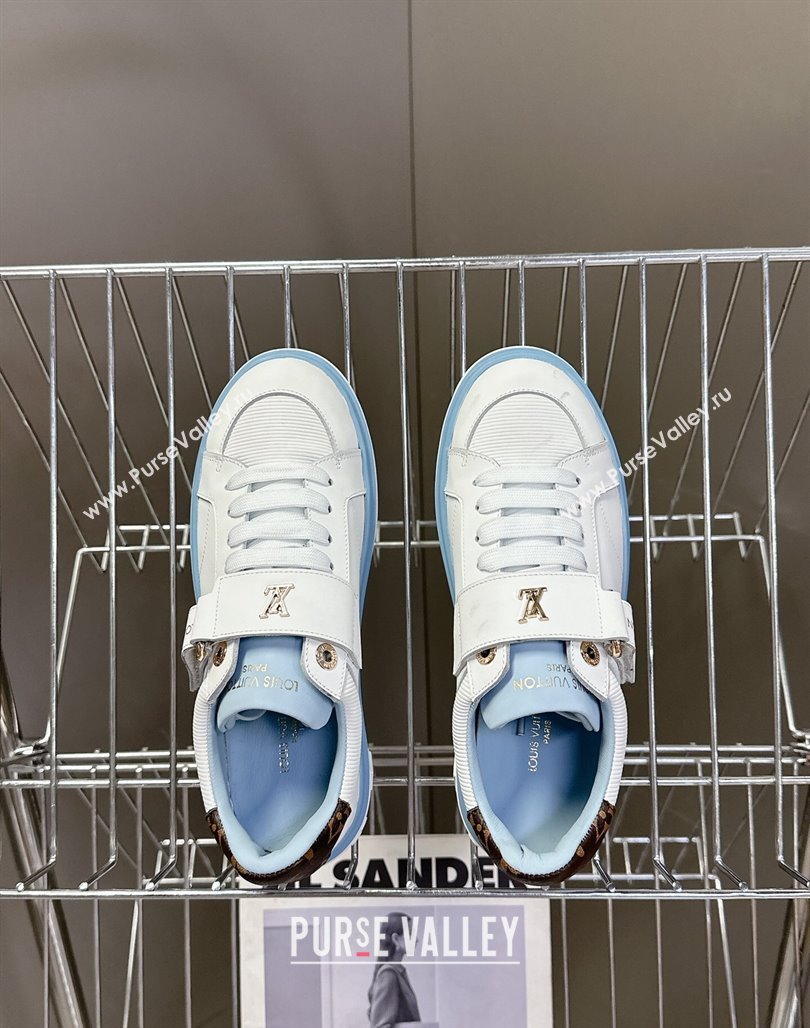 Louis Vuitton Time Out Sneakers in White Leather with Strap Buckle 2025 LV042203 (MD-250422090)