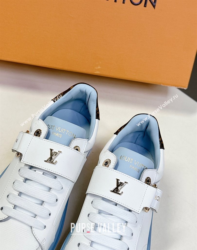 Louis Vuitton Time Out Sneakers in White Leather with Strap Buckle 2025 LV042203 (MD-250422090)