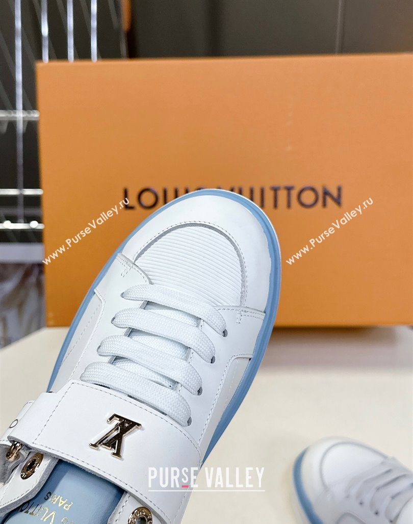 Louis Vuitton Time Out Sneakers in White Leather with Strap Buckle 2025 LV042203 (MD-250422090)