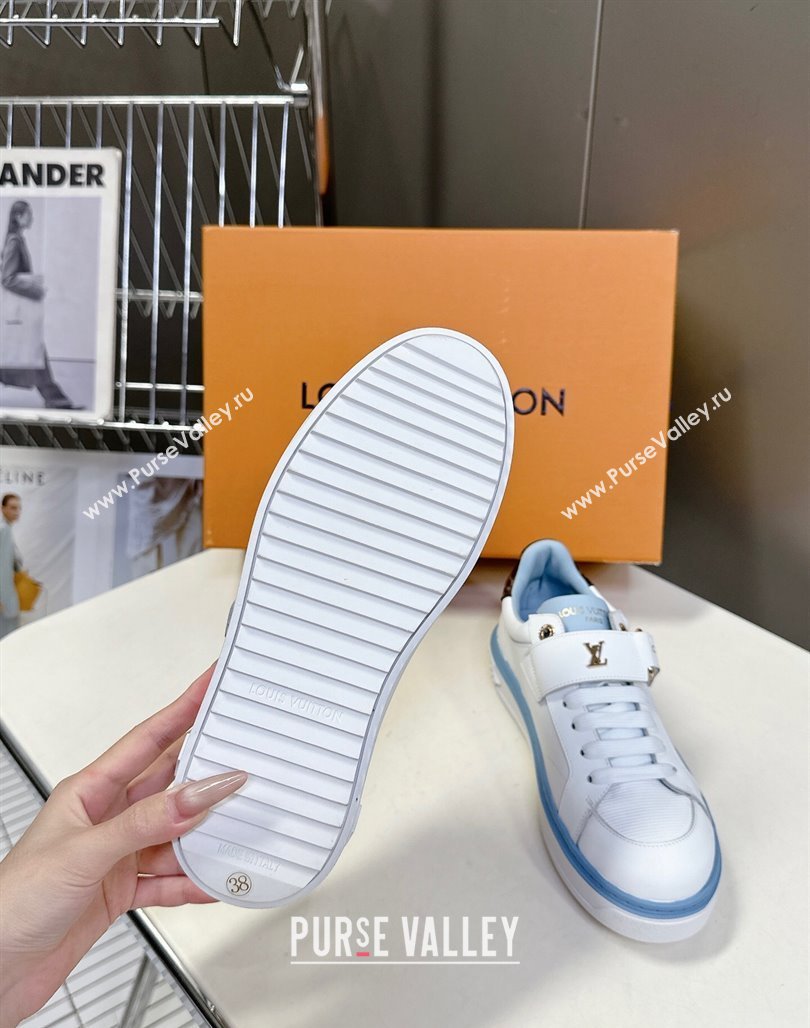 Louis Vuitton Time Out Sneakers in White Leather with Strap Buckle 2025 LV042203 (MD-250422090)