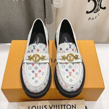 Louis Vuitton LV x TM District Loafers 5cm in Multicolored Monogram Canvas White/Black 2025 (MD-250421084)