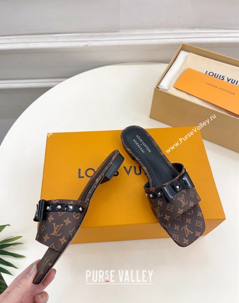 Louis Vuitton 6AM Flat Slides Sandal with Bow Monogram Canvas 2025 (MD-250421093)