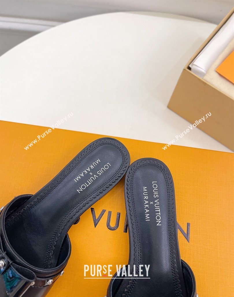 Louis Vuitton 6AM Flat Slides Sandal in Calfskin Leather with Bow Black 2025 (MD-250421097)