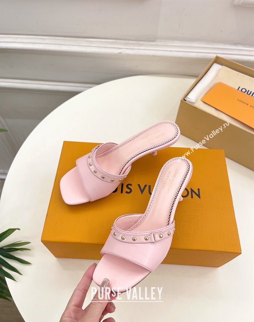 Louis Vuitton 6AM Heel Slides Sandal 5.5cm in Calf Leather Pink 2025 0422 (MD-250422015)