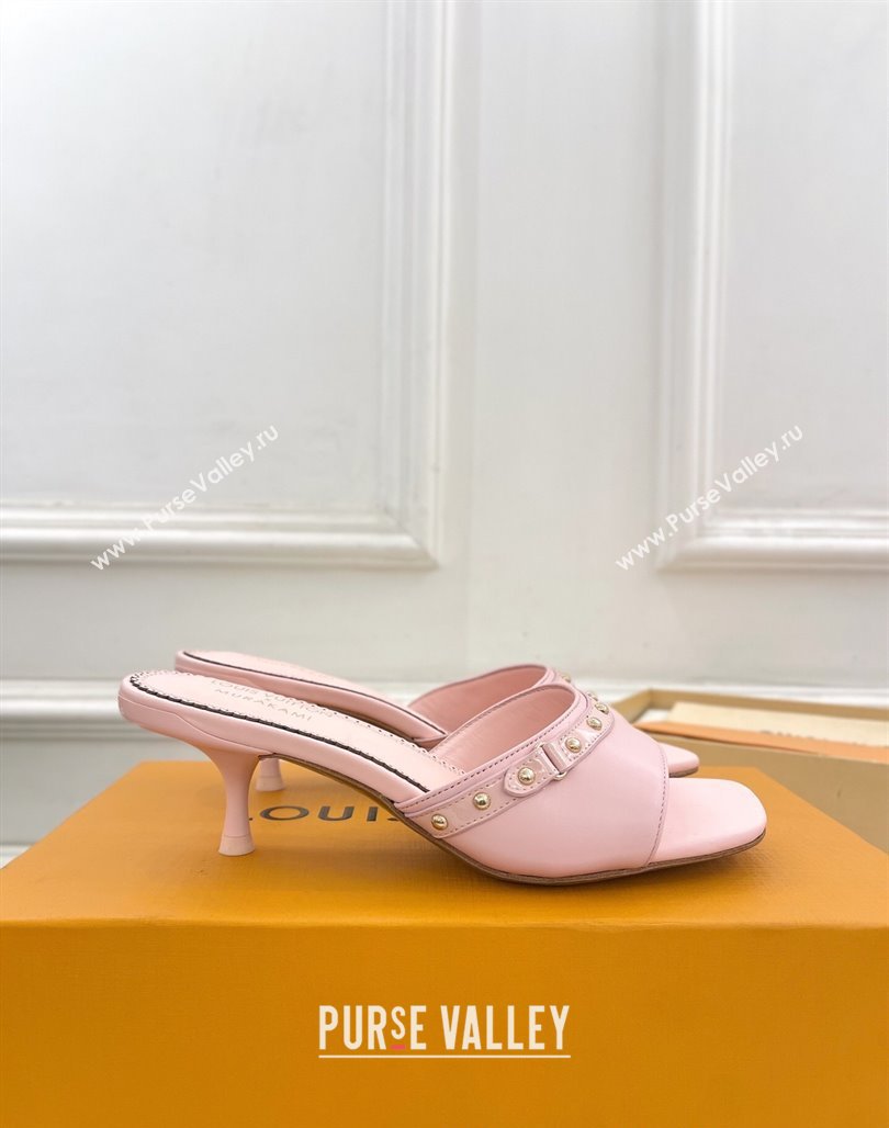 Louis Vuitton 6AM Heel Slides Sandal 5.5cm in Calf Leather Pink 2025 0422 (MD-250422015)