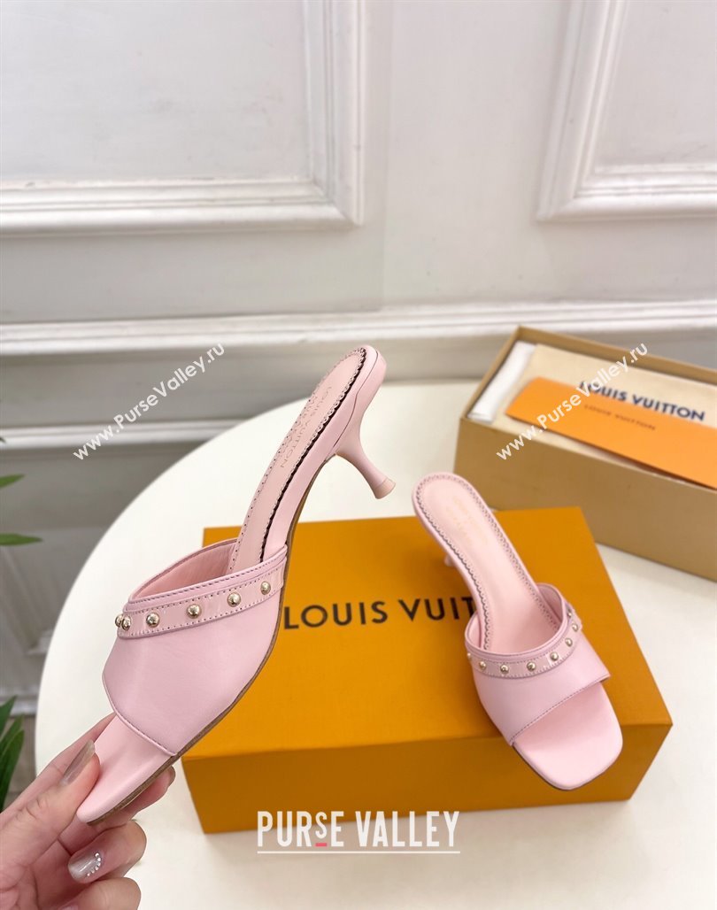 Louis Vuitton 6AM Heel Slides Sandal 5.5cm in Calf Leather Pink 2025 0422 (MD-250422015)