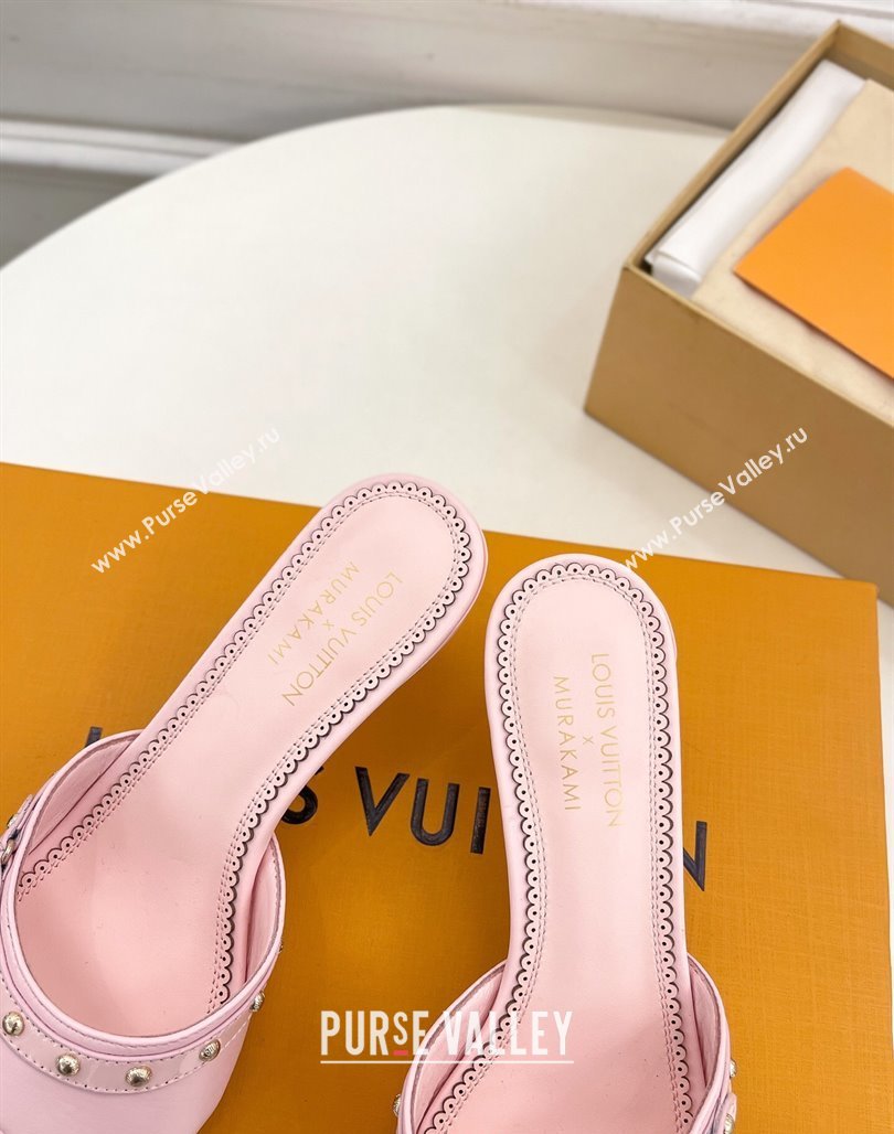Louis Vuitton 6AM Heel Slides Sandal 5.5cm in Calf Leather Pink 2025 0422 (MD-250422015)