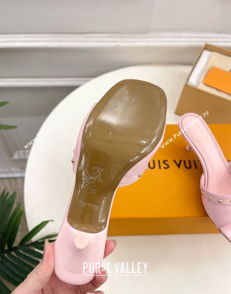 Louis Vuitton 6AM Heel Slides Sandal 5.5cm in Calf Leather Pink 2025 0422 (MD-250422015)