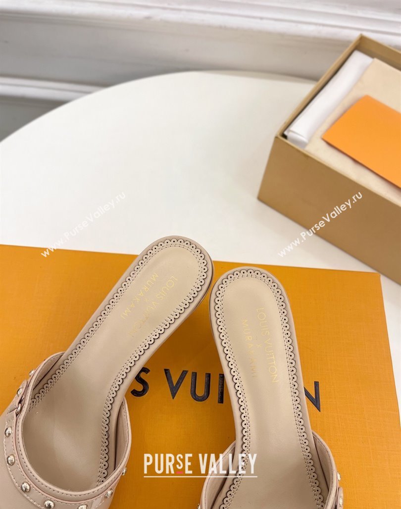 Louis Vuitton 6AM Heel Slides Sandal 5.5cm in Calf Leather Beige 2025 0422 (MD-250422016)