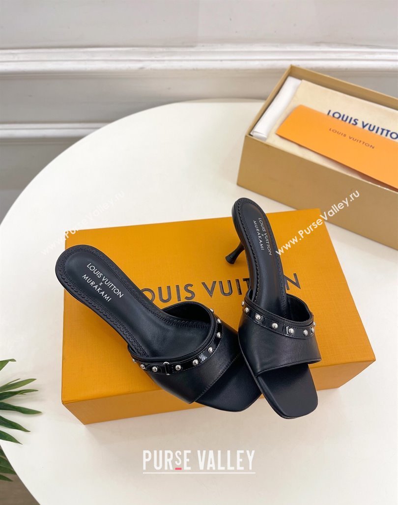 Louis Vuitton 6AM Heel Slides Sandal 5.5cm in Calf Leather Black 2025 0422 (MD-250422018)