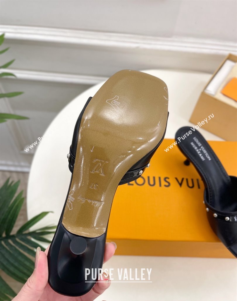 Louis Vuitton 6AM Heel Slides Sandal 5.5cm in Calf Leather Black 2025 0422 (MD-250422018)