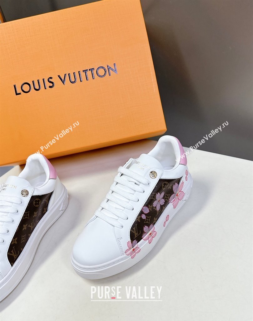 Louis Vuitton Time Out Sneakers in Cherry Bloom Print 2025 LV042203 (MD-250422083)