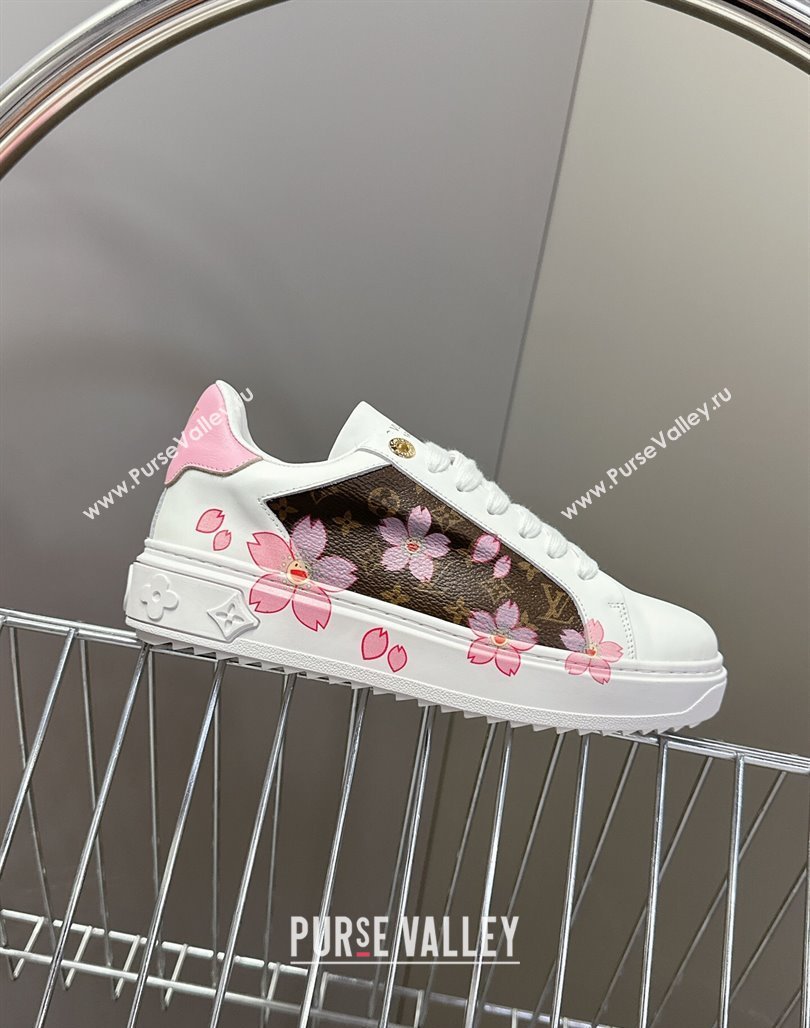 Louis Vuitton Time Out Sneakers in Cherry Bloom Print 2025 LV042203 (MD-250422083)