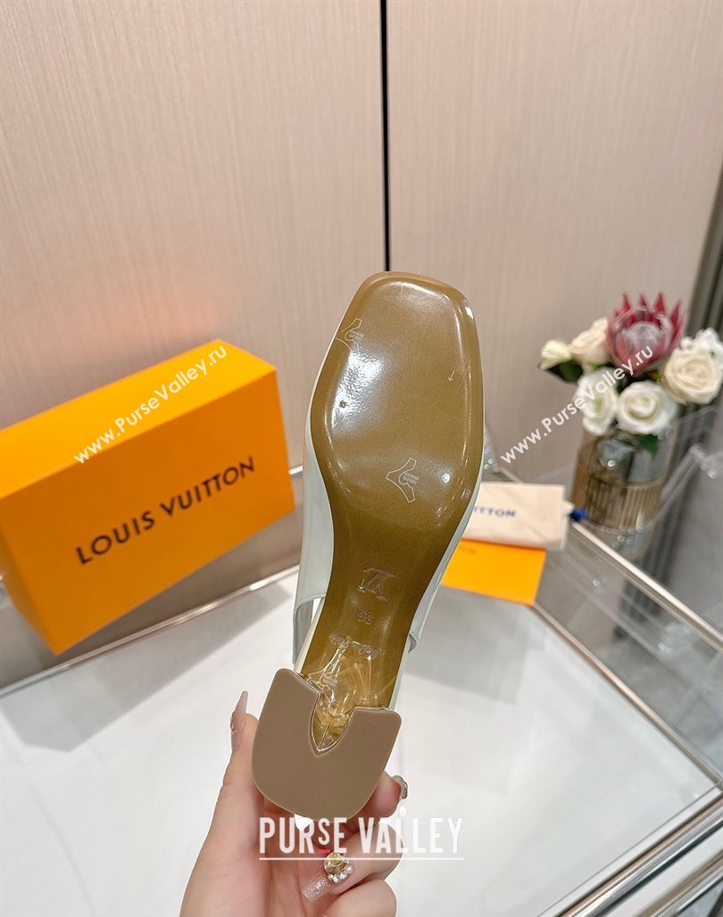 Louis Vuitton Swing Slingback Pump 5.5cm in Patent Leather White 2025 1AGTY9 (MD-250422126)
