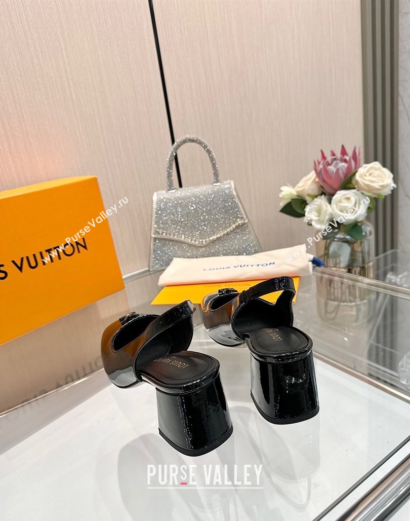 Louis Vuitton Swing Slingback Pump 5.5cm in Patent Leather Black 2025 1AGTY9 (MD-250422127)