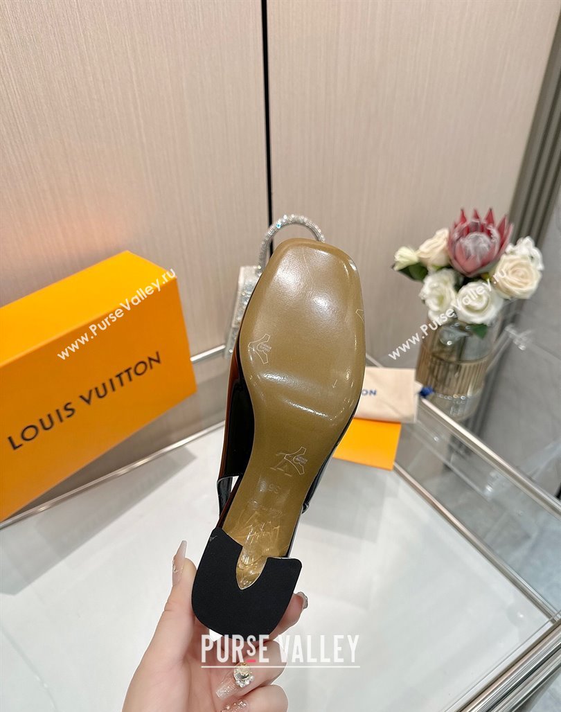 Louis Vuitton Swing Slingback Pump 5.5cm in Patent Leather Black 2025 1AGTY9 (MD-250422127)