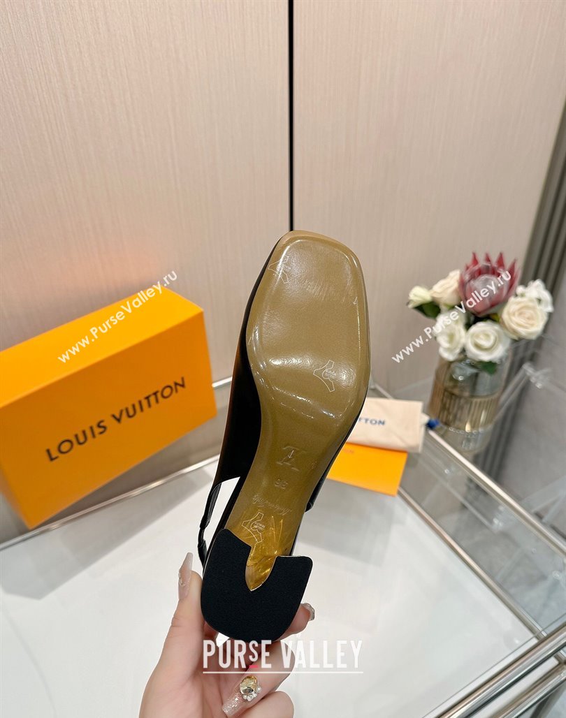 Louis Vuitton Swing Slingback Pump 5.5cm in Calf Leather Black 2025 1AGTY9 (MD-250422129)