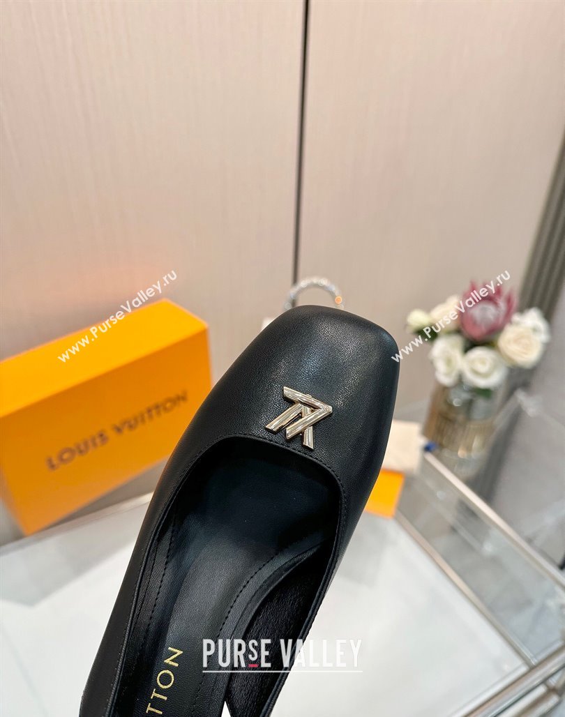 Louis Vuitton Swing Slingback Pump 5.5cm in Calf Leather Black 2025 1AGTY9 (MD-250422129)