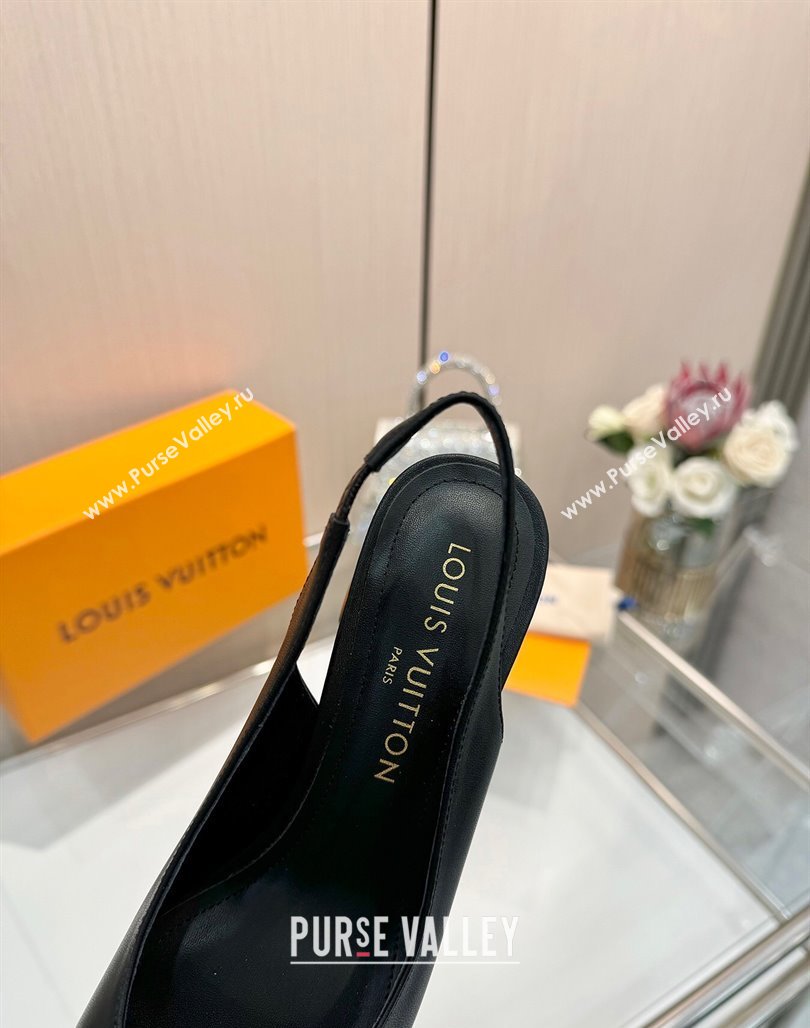 Louis Vuitton Swing Slingback Pump 5.5cm in Calf Leather Black 2025 1AGTY9 (MD-250422129)