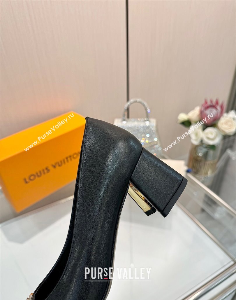 Louis Vuitton Swing Pumps 5.5cm in Calf Leather Black 2025 1AGTY9 (MD-250422135)