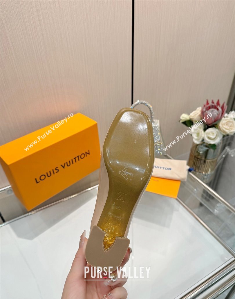 Louis Vuitton Swing Pumps 5.5cm in Patent Leather Nude Pink 2025 1AGTY9 (MD-250422138)