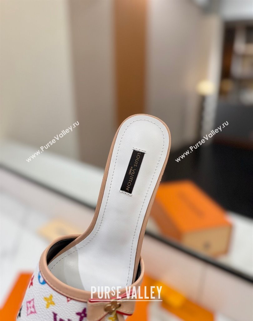 Louis Vuitton Heel Slides Sandal 5cm in Monogram Canvas White2 2025 LV042201 (MD-250422020)