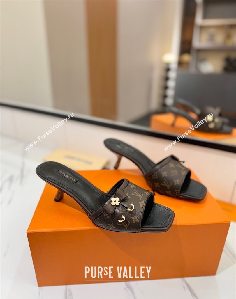 Louis Vuitton Heel Slides Sandal 5cm in Monogram Canvas/Black 2025 LV042201 (MD-250422024)