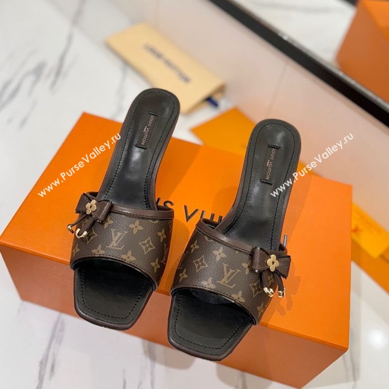 Louis Vuitton Heel Slides Sandal 5cm in Monogram Canvas/Black 2025 LV042201 (MD-250422024)