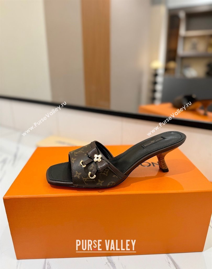 Louis Vuitton Heel Slides Sandal 5cm in Monogram Canvas/Black 2025 LV042201 (MD-250422024)
