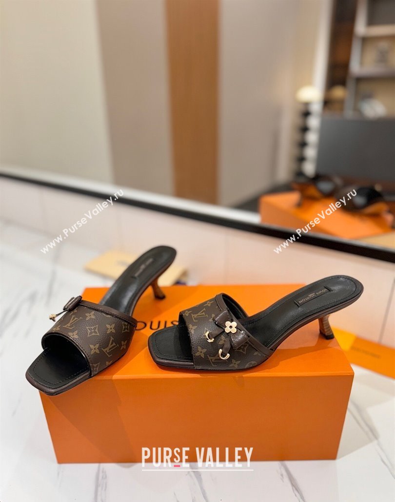 Louis Vuitton Heel Slides Sandal 5cm in Monogram Canvas/Black 2025 LV042201 (MD-250422024)