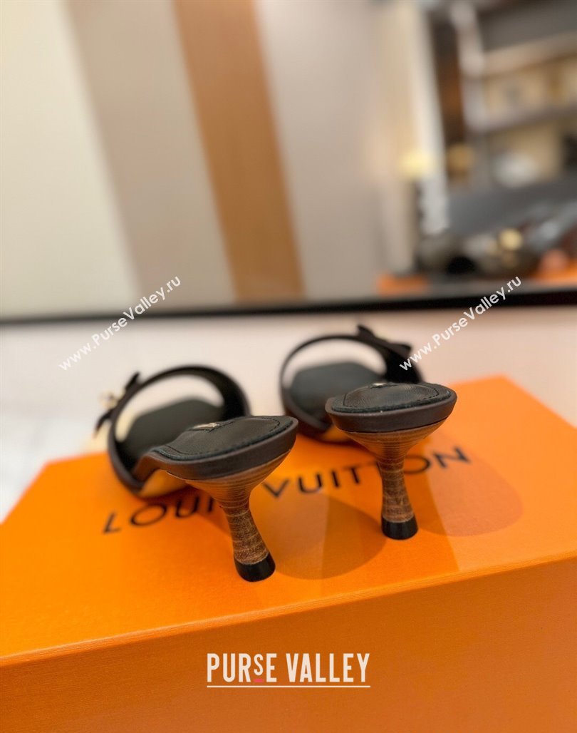 Louis Vuitton Heel Slides Sandal 5cm in Monogram Canvas/Black 2025 LV042201 (MD-250422024)
