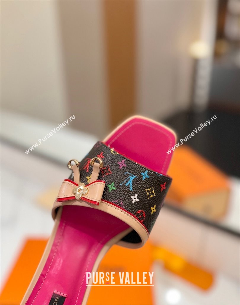 Louis Vuitton Heel Slides Sandal 5cm in Monogram Canvas Black/Multicolor 2025 LV042201 (MD-250422025)
