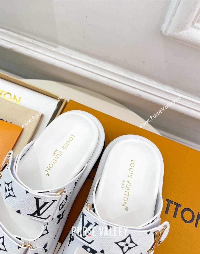 Louis Vuitton Comfort Slides Sandal in Monogram Canvas with LV Strap White 2025 LV042202 (MD-250422066)