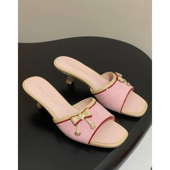 Louis Vuitton Heel Slides Sandal 3cm in Monogram Denim Pink 2025 LV042201 (MD-250422033)