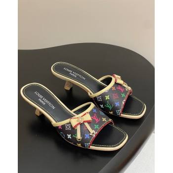 Louis Vuitton LV x TM Heel Slides Sandal 3cm in Monogram Canvas Black 2025 LV042201 (MD-250422026)