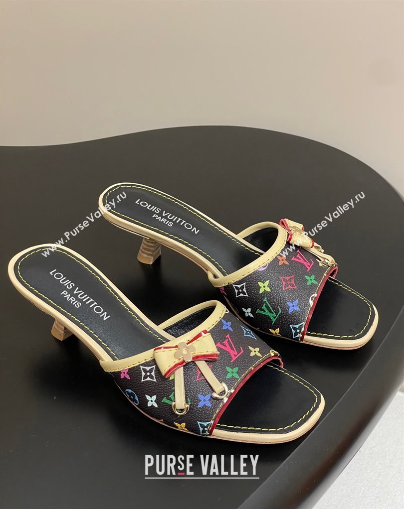 Louis Vuitton LV x TM Heel Slides Sandal 3cm in Monogram Canvas Black 2025 LV042201 (MD-250422026)