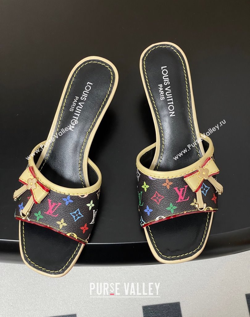 Louis Vuitton LV x TM Heel Slides Sandal 3cm in Monogram Canvas Black 2025 LV042201 (MD-250422026)