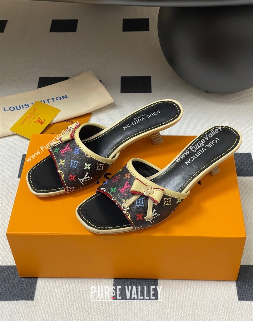 Louis Vuitton LV x TM Heel Slides Sandal 3cm in Monogram Canvas Black 2025 LV042201 (MD-250422026)