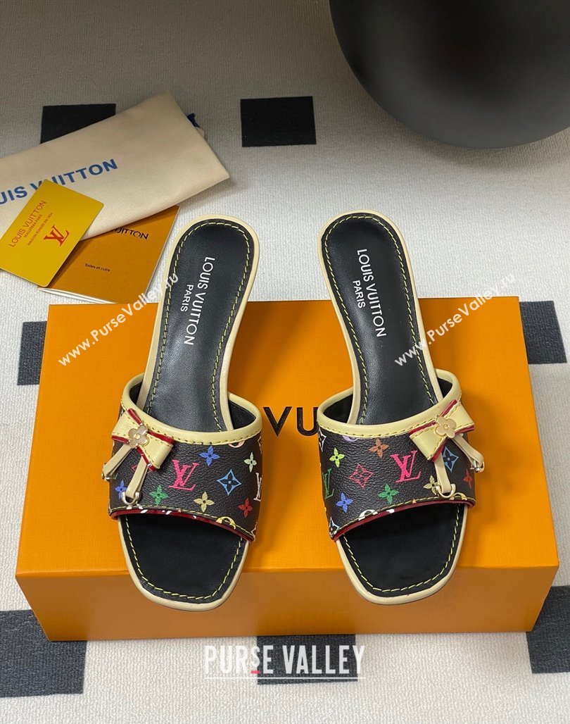 Louis Vuitton LV x TM Heel Slides Sandal 3cm in Monogram Canvas Black 2025 LV042201 (MD-250422026)