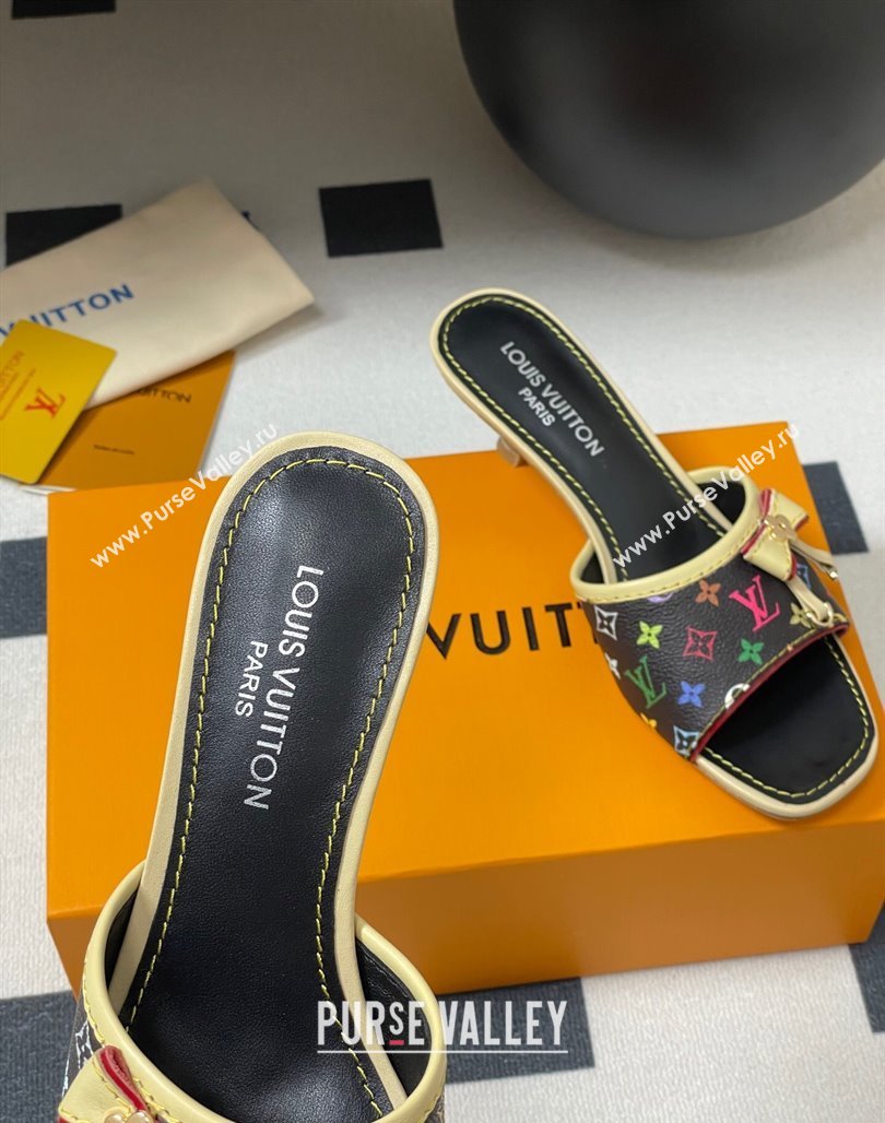 Louis Vuitton LV x TM Heel Slides Sandal 3cm in Monogram Canvas Black 2025 LV042201 (MD-250422026)