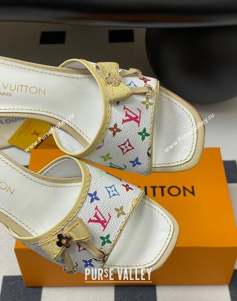 Louis Vuitton LV x TM Heel Slides Sandal 3cm in Monogram Canvas White 2025 LV042201 (MD-250422027)