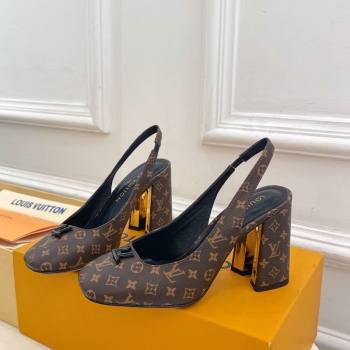Louis Vuitton Swing Slingback Pump 9cm in Monogram Canvas Brown 2025 1AGTY9 (MD-250422159)