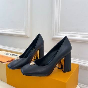 Louis Vuitton Swing Pumps 9cm in Calf Leather Black 2025 1AGTY9 (MD-250422171)