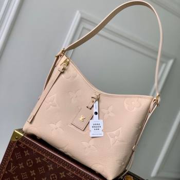 Louis Vuitton CarryAll PM Bag in Embossed Grained Cowhide Leather M14321 Sand Beige 2025 (KI-250523037)